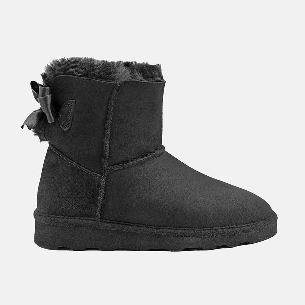 PAMELA SOFT WARM-LINED ANKLE BOOTS IN BLACK SUEDE