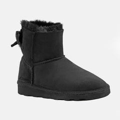 PAMELA SOFT WARM-LINED ANKLE BOOTS IN BLACK SUEDE