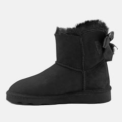 PAMELA SOFT WARM-LINED ANKLE BOOTS IN BLACK SUEDE