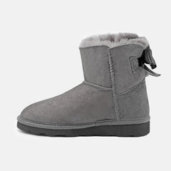 PAMELA SOFT WARM-LINED ANKLE BOOTS IN GREY SUEDE