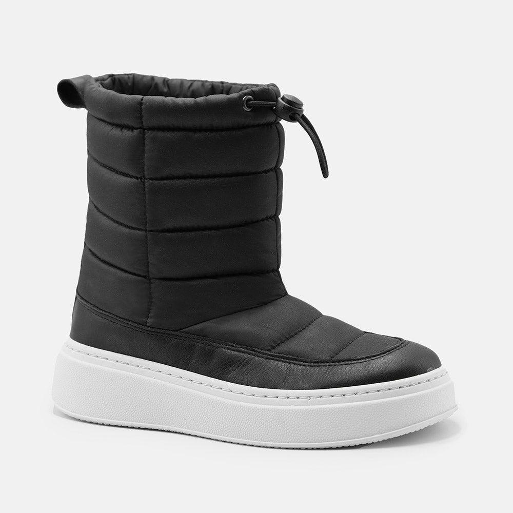 LILA SNOW BOOT TEXTILE IN BLACK NYLON