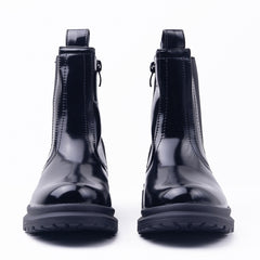 SOPHIE CHUNKY CHELSEA ANKLE BOOTS IN BLACK