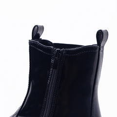 SOPHIE CHUNKY CHELSEA ANKLE BOOTS IN BLACK