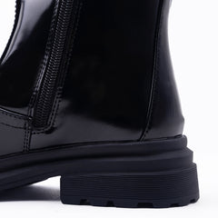 SOPHIE CHUNKY CHELSEA ANKLE BOOTS IN BLACK