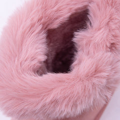 SUSIE FAUX FUR LINED ANKLE BOOTS IN PINK SUEDE